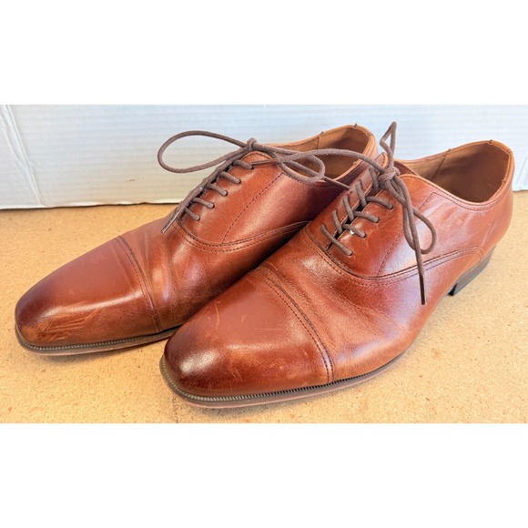 Florsheim Other - Mens Sz 9D Florsheim Brown Leather Cap Toe Oxford Lace Up‎ Dress Shoes